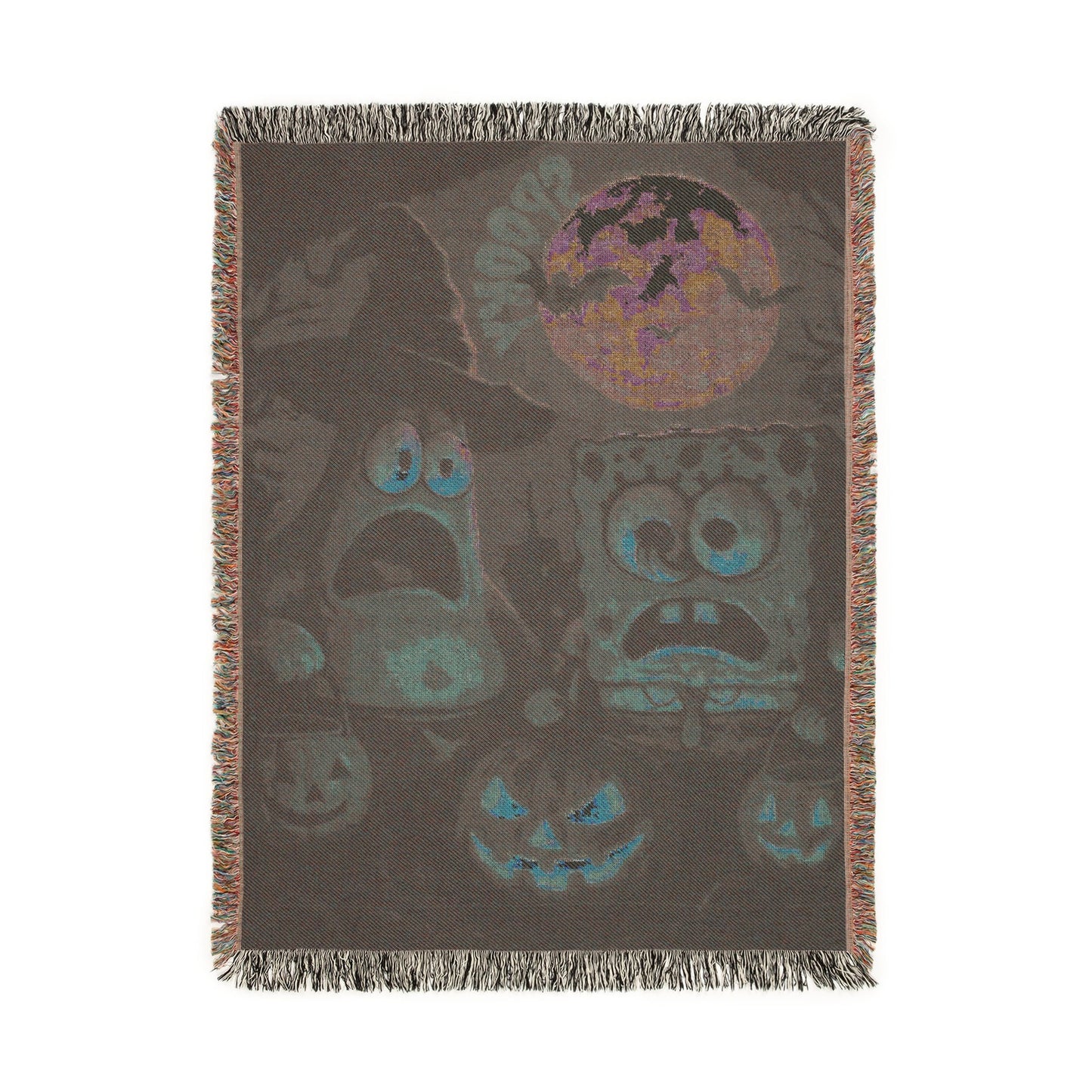 Woven Blanket - SpongeBob and Patrick Halloween