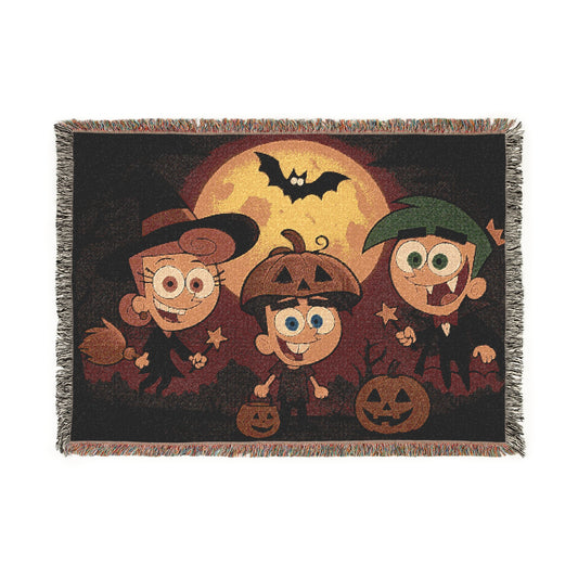 Woven Blanket - Fairy Odd Parents Halloween