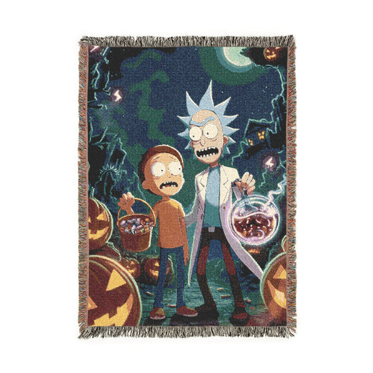 Woven Blanket - Rick And Morty Halloween