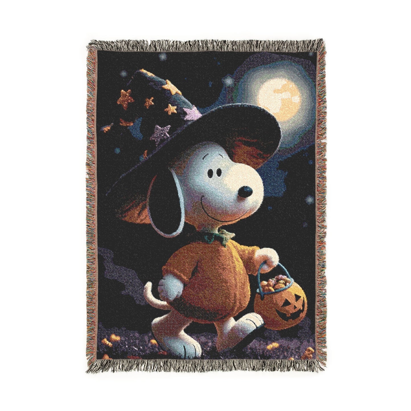Woven Blanket - Snoopy Halloween