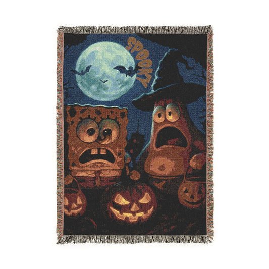 Woven Blanket - SpongeBob and Patrick Halloween